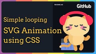 How to animate an SVG with CSS (Works in Github Readme)