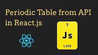 Build a Periodic Table from an API in React - [Javascript, CSS]